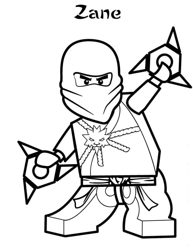 Coloriage Dessiner Zane de Lego Ninjago