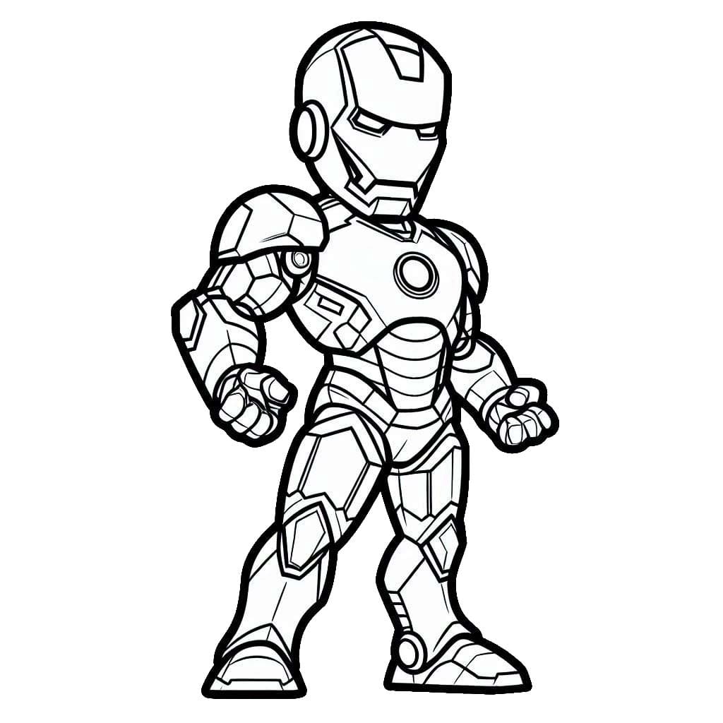 Coloriage Dessinez Iron Man simplement