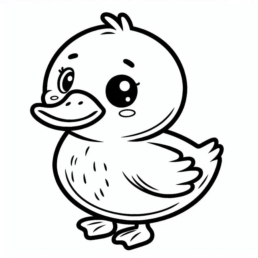 Coloriage Dessinez le canard gratuitement