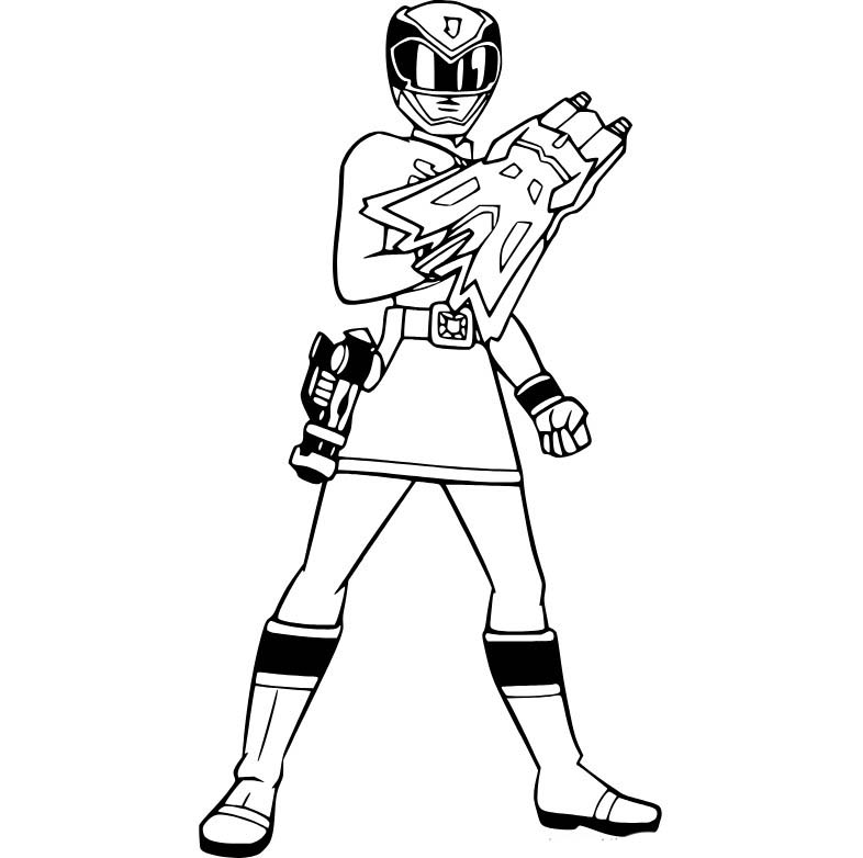 Coloriage Dessinez le Ranger Super Megaforce Jaune