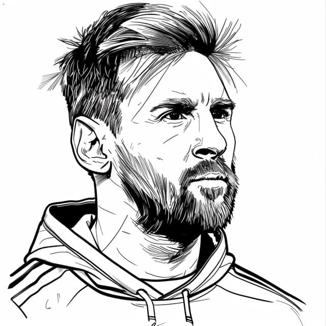 Coloriage Dessinez Lionel Messi gratuit