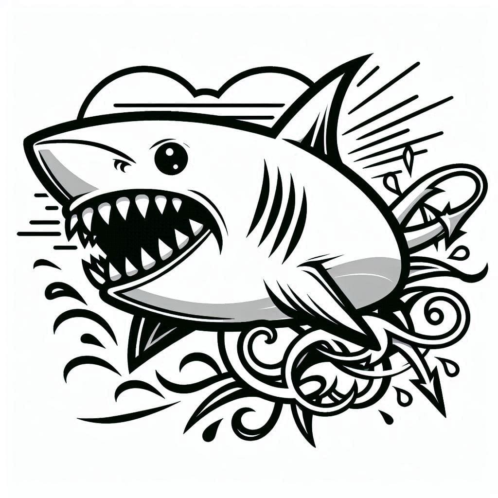 Coloriage Requin à imprimer