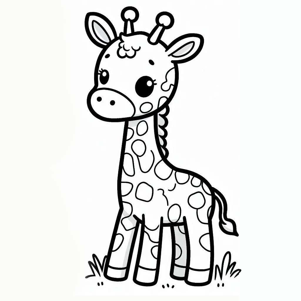 Coloriage Girafe à imprimer facilement