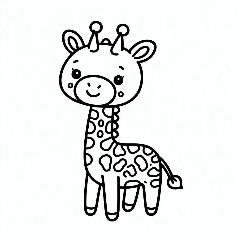 Coloriage Girafe chez les enfants