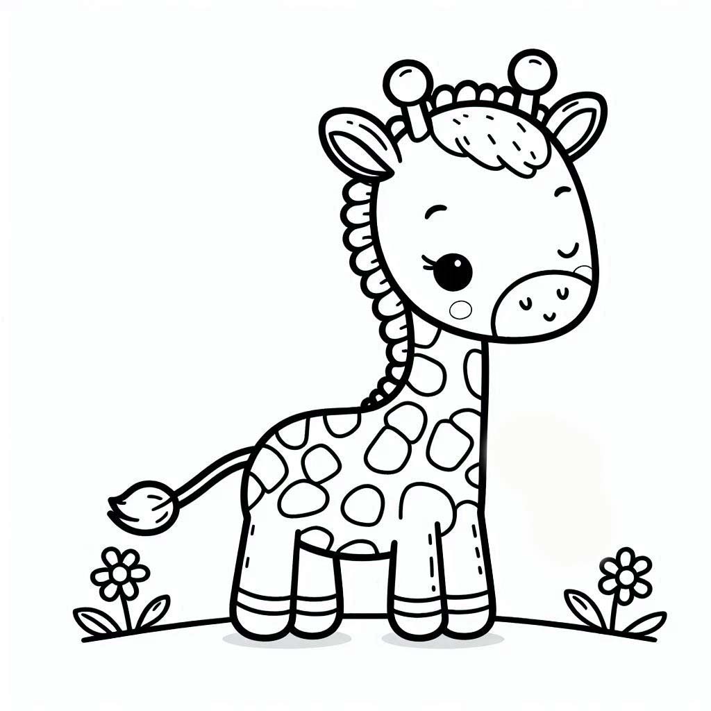 Coloriage Girafe imprimable