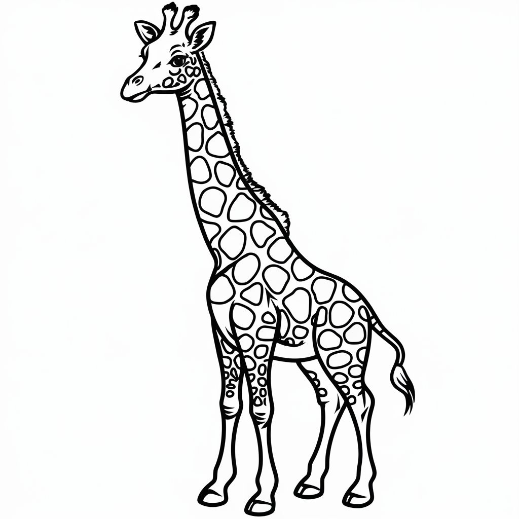 Coloriage Girafe très cool à imprimer