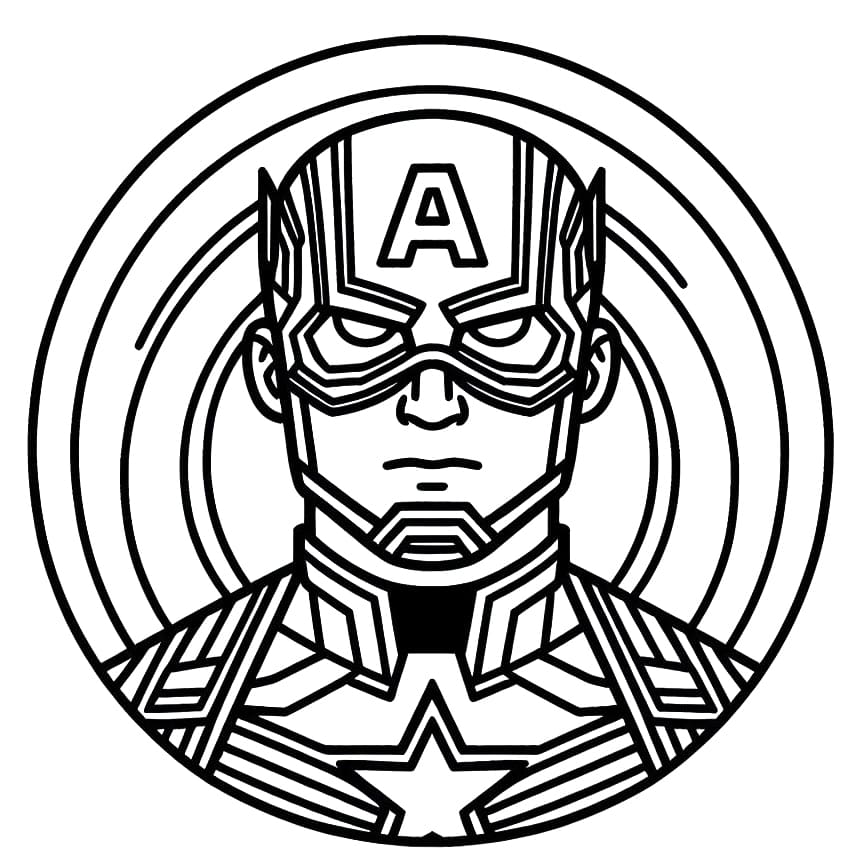 Coloriage Image de Capitaine America