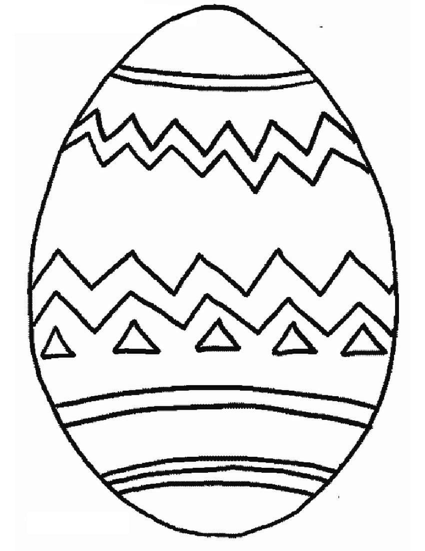 Coloriage Imprimer le contour de l’image de l’oeuf de Pâques à imprimer