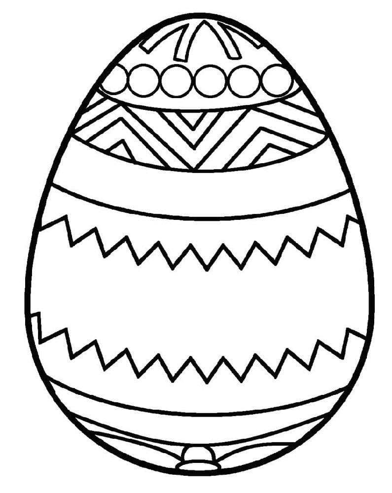 Coloriage Imprimer le contour de l’oeuf de Pâques à imprimer