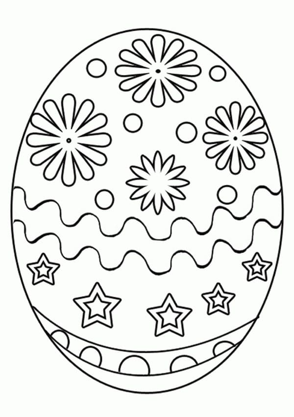 Coloriage Imprimer un œuf de Pâques à imprimer