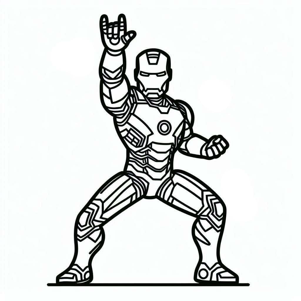 Coloriage Iron Man très amusant