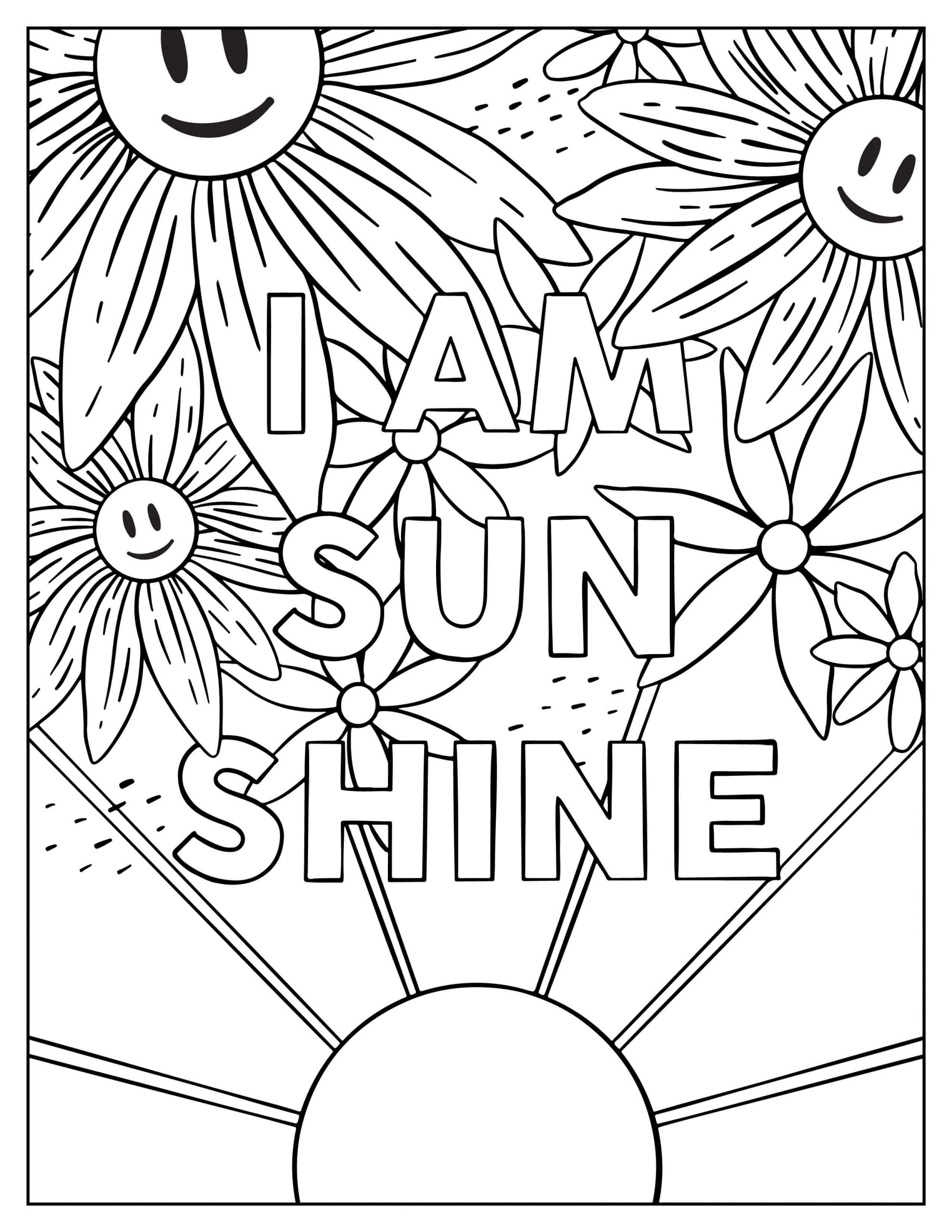 Coloriage Je suis le soleil du printemps