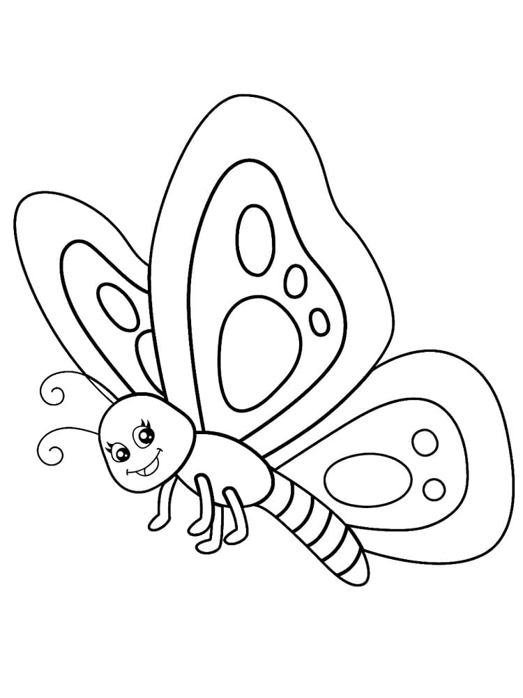 Coloriage Joli dessin de papillon à imprimer