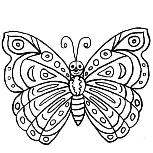 Coloriage Joli papillon gratuitement à imprimer