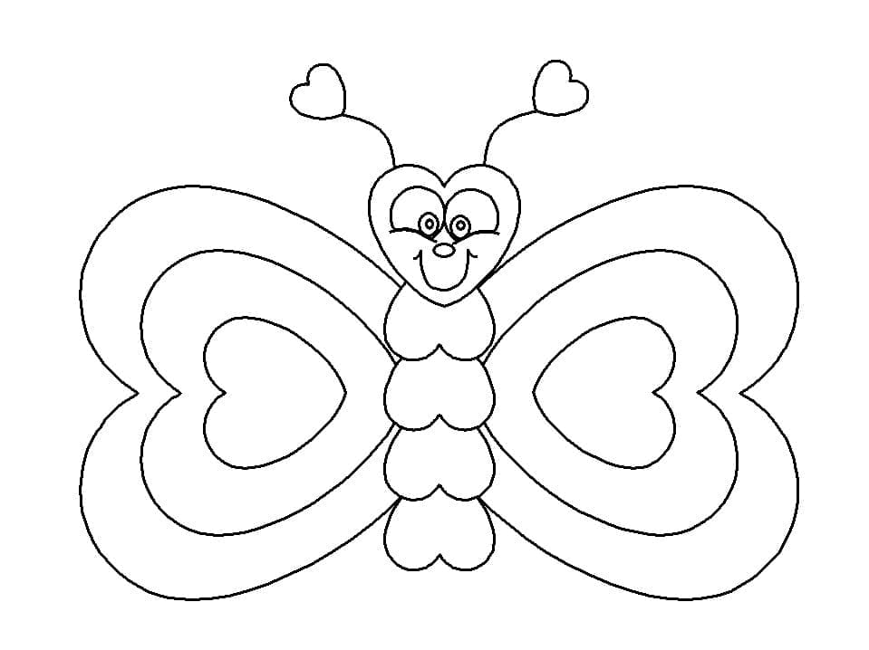 Coloriage Joli papillon imprimable gratuitement à imprimer