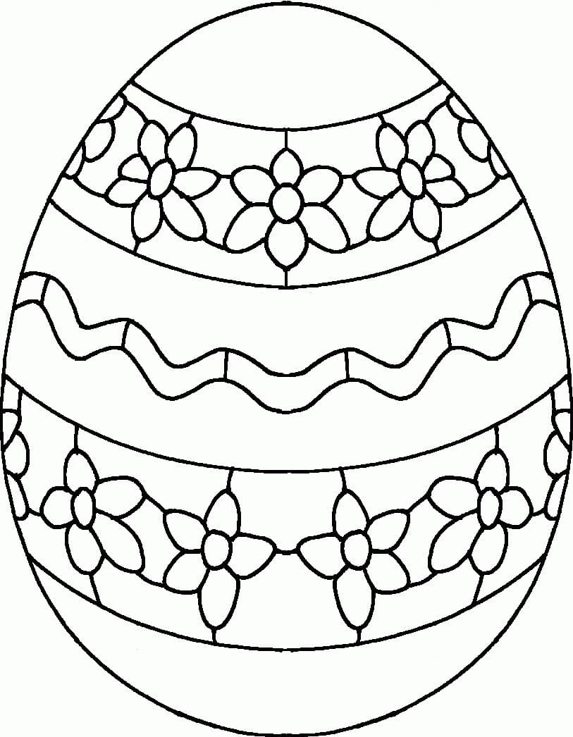 Coloriage Oeuf de Pâques à imprimer gratuitement à imprimer