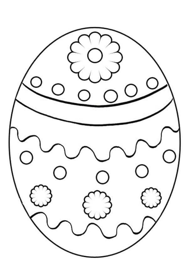 Coloriage Oeuf de Pâques gratuit à imprimer