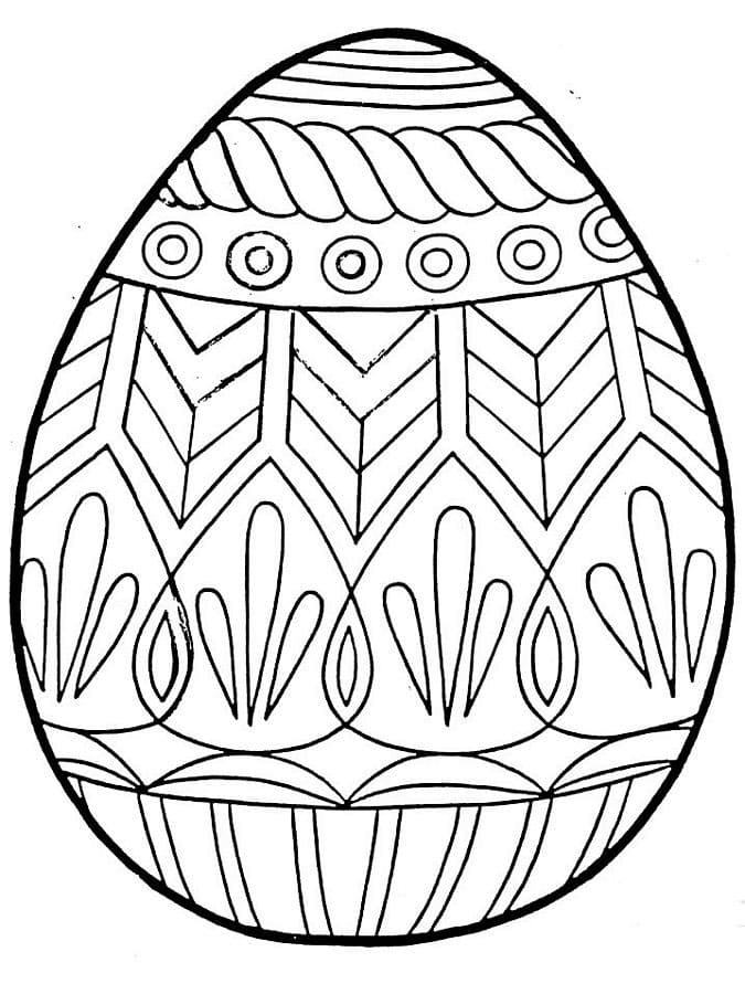 Coloriage Oeuf de Pâques JPG à imprimer