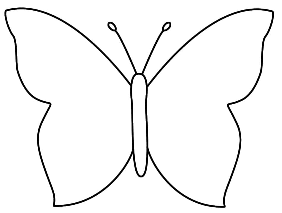 Coloriage Papillon facile à imprimer à imprimer