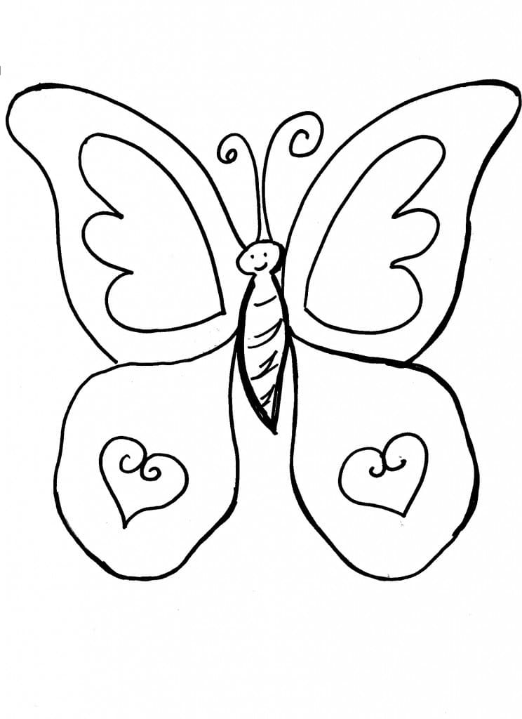 Coloriage Papillon pour les tout-petits à imprimer