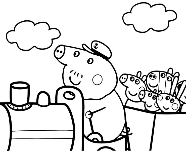 Coloriage Peppa Pig imprimable à imprimer