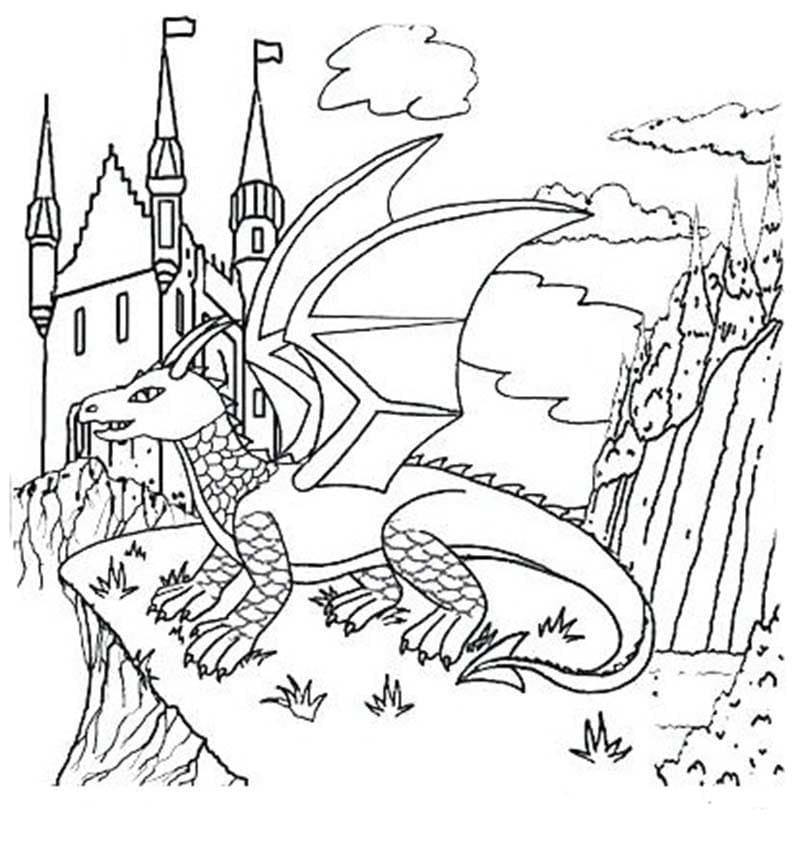 Coloriage Puff le dragon magique