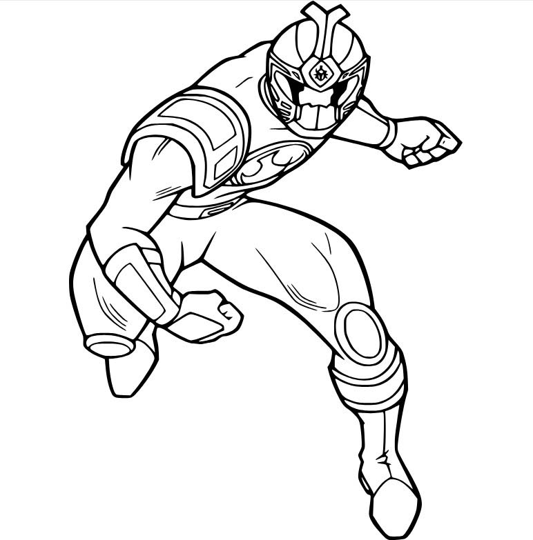 Coloriage Ranger en train de courir