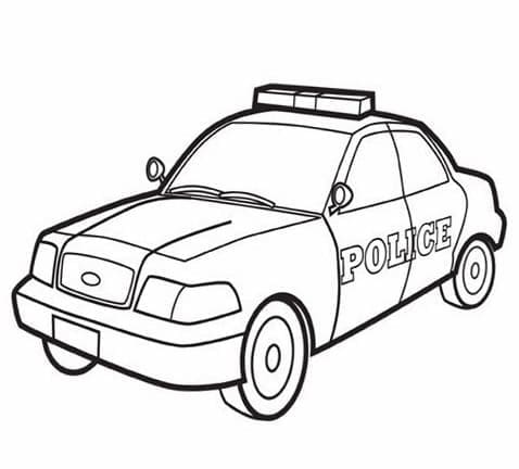 Coloriage Tirage au sort gratuit d'une voiture de police