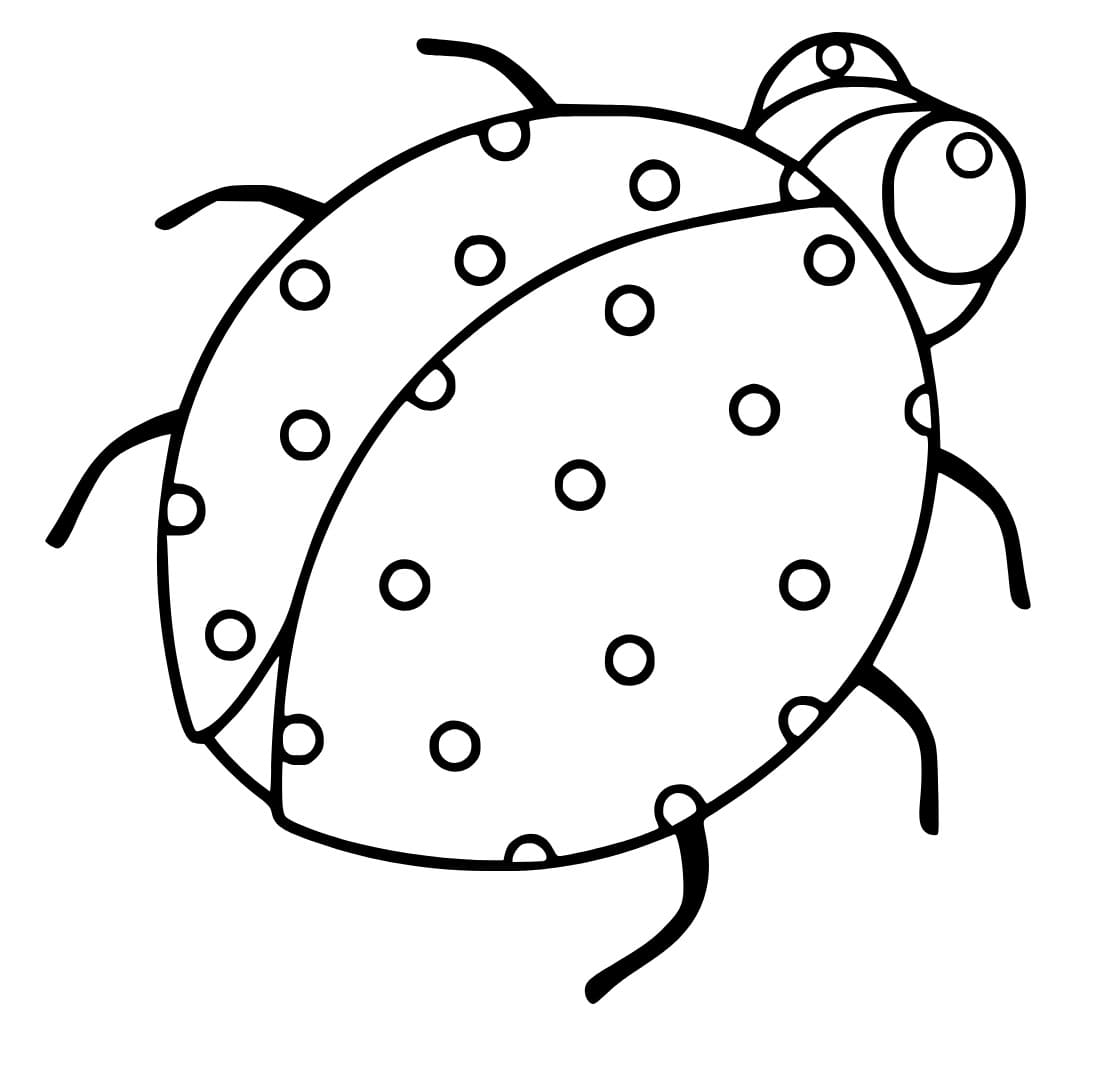 Coloriage Une drôle de coccinelle à imprimer