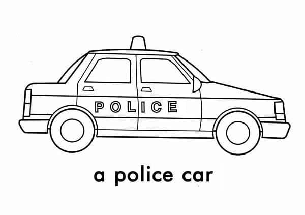 Coloriage Une voiture de police