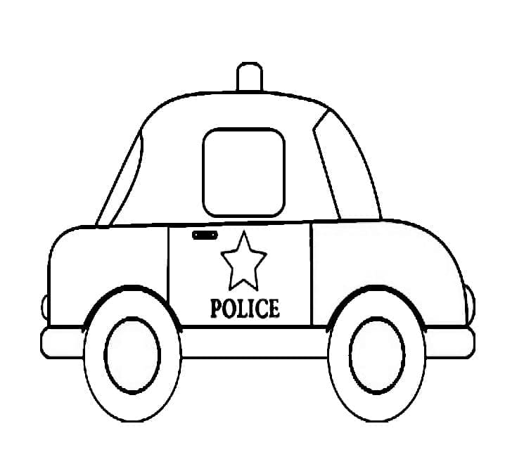 Coloriage Voiture de police facile