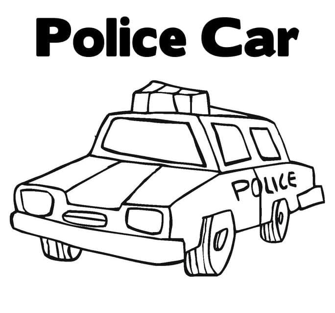 Coloriage Voiture de police - Fiche 10