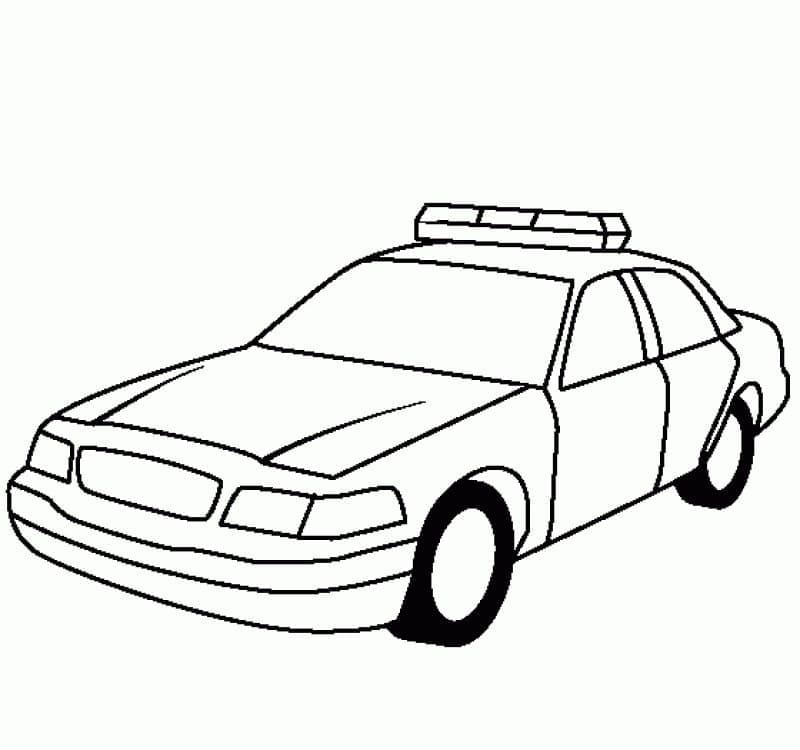 Coloriage Voiture de police - Fiche 7