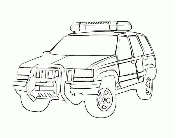 Coloriage Voiture de police Ford