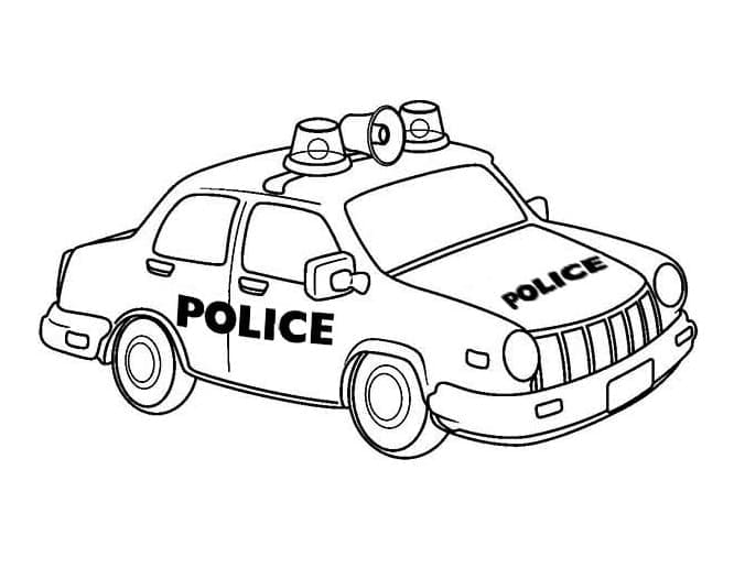 Coloriage Voiture de police gratuite