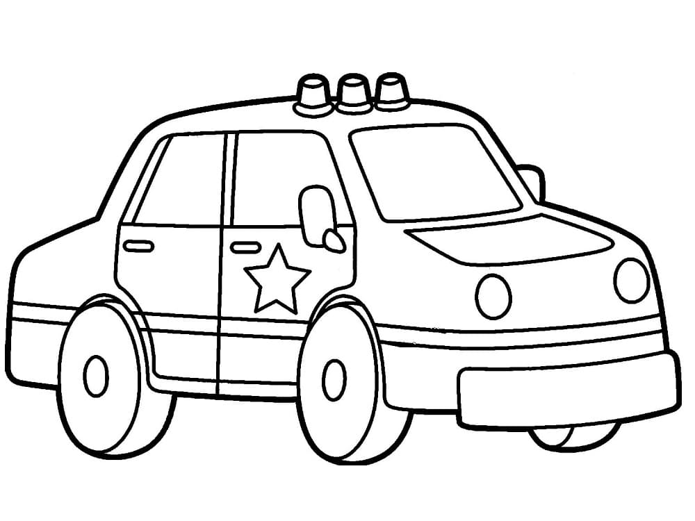 Coloriage Voiture de police jouet