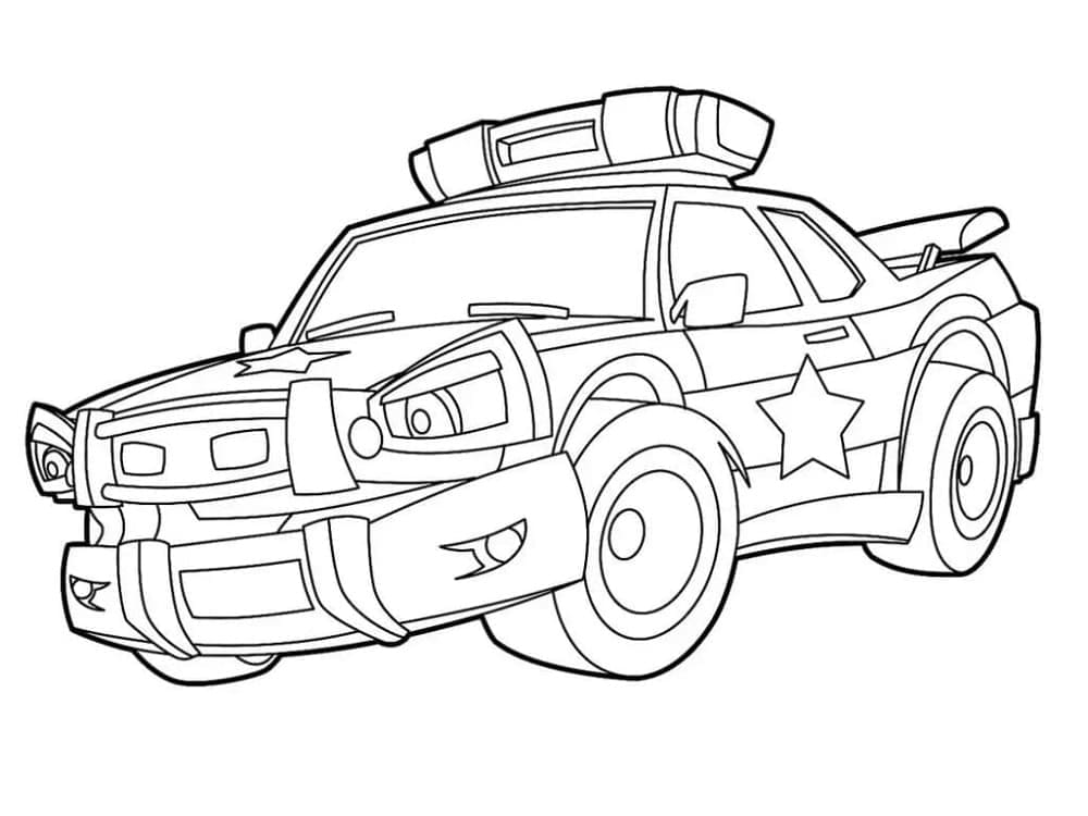 Coloriage Voiture de police sympa