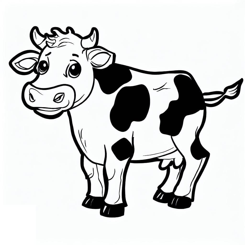 Coloriage Dessin de vache imprimable à imprimer