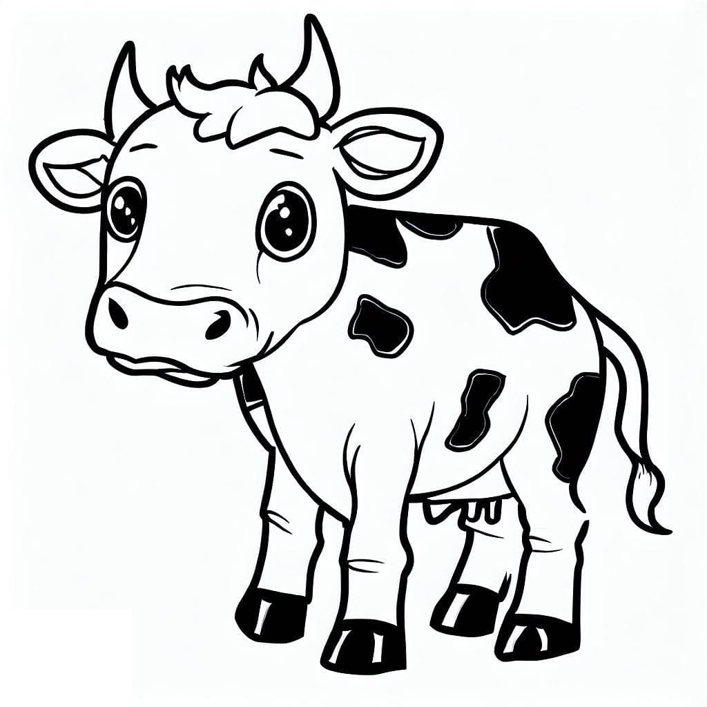 Coloriage Dessin de vache à imprimer