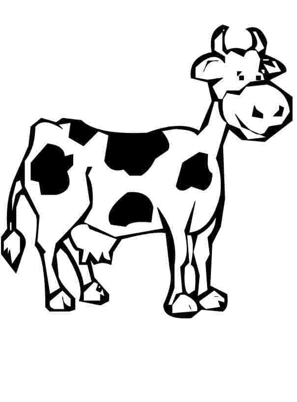 Coloriage Dessiner une vache gratuitement et à imprimer à imprimer