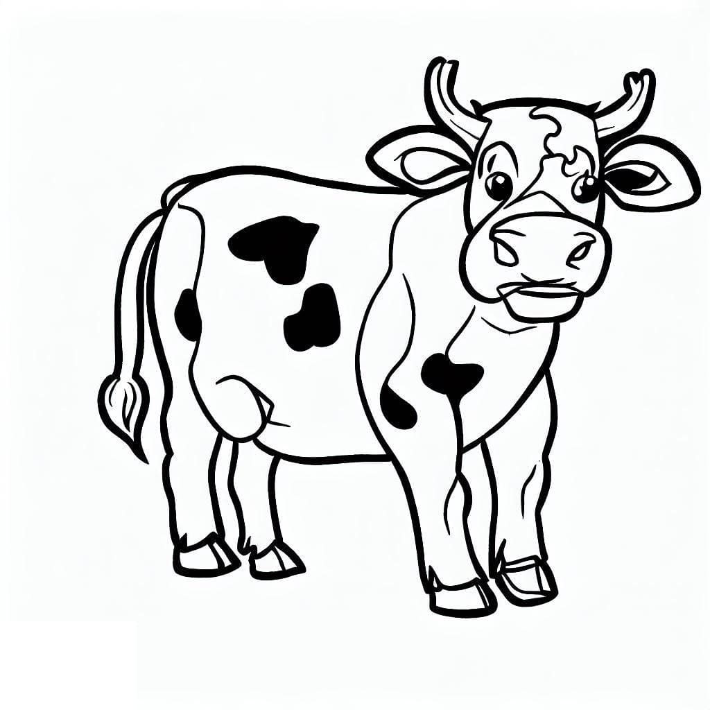 Coloriage Dessiner une vache gratuitement à imprimer