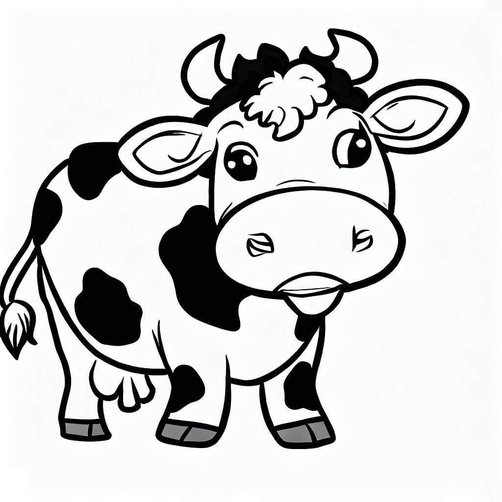 Coloriage Une vache à imprimer