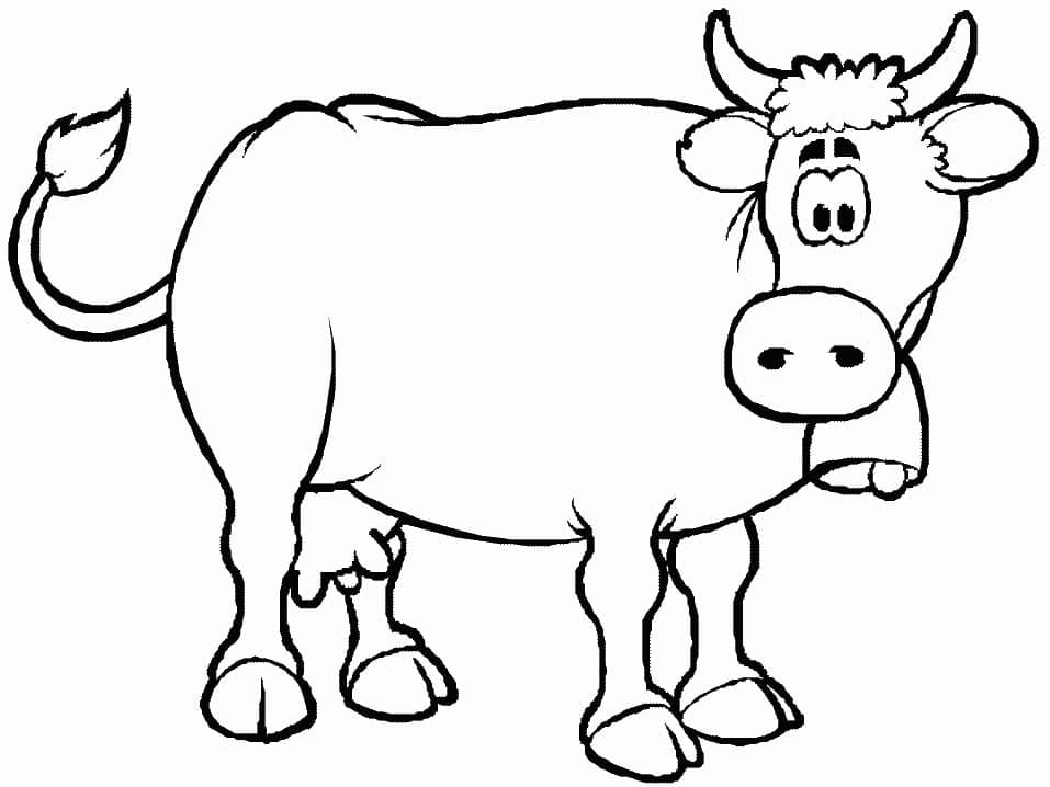 Coloriage Vache animée à imprimer