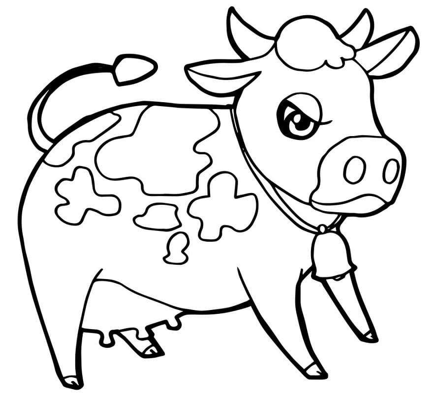 Coloriage Vache en colère à imprimer