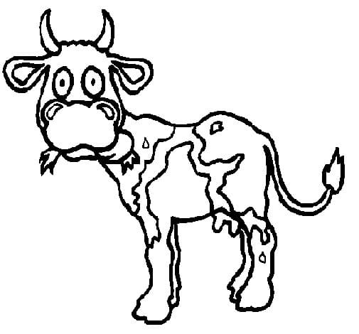 Coloriage Vache humoristique à imprimer