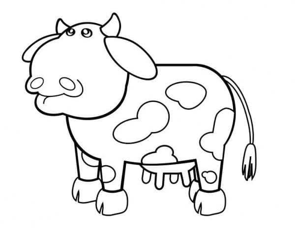 Coloriage Vache idiote à imprimer