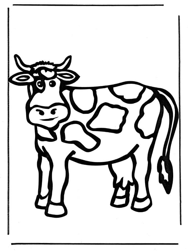 Coloriage Vache imprimable gratuitement à imprimer