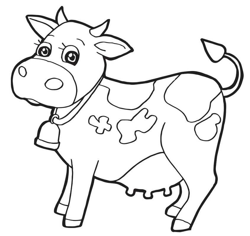 Coloriage Vache merveilleuse à imprimer