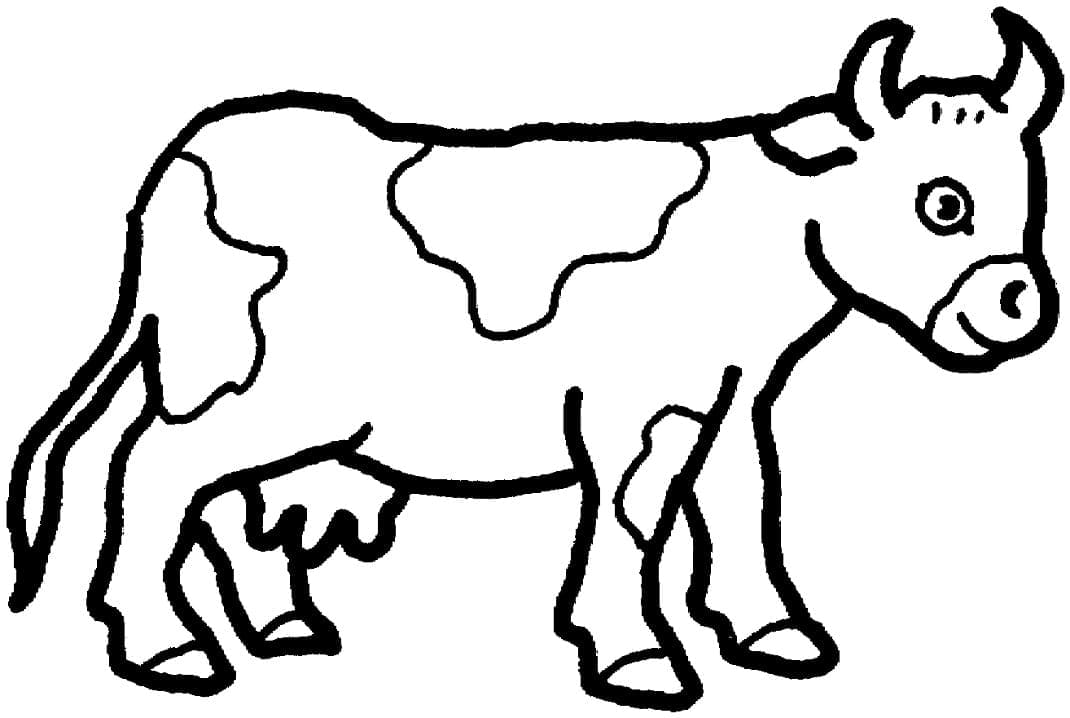 Coloriage Vache pour les enfants gratuitement à imprimer