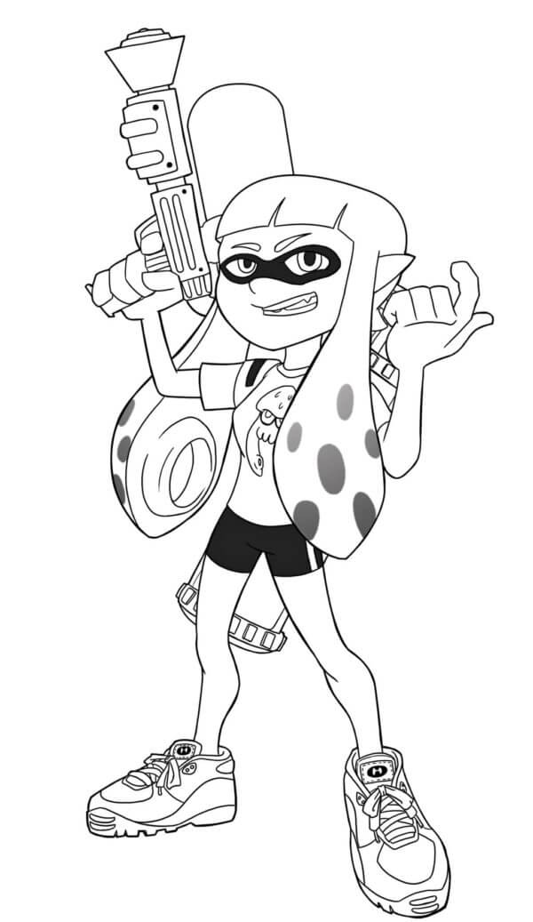 Coloriage Callie est prête à combattre les Inklings